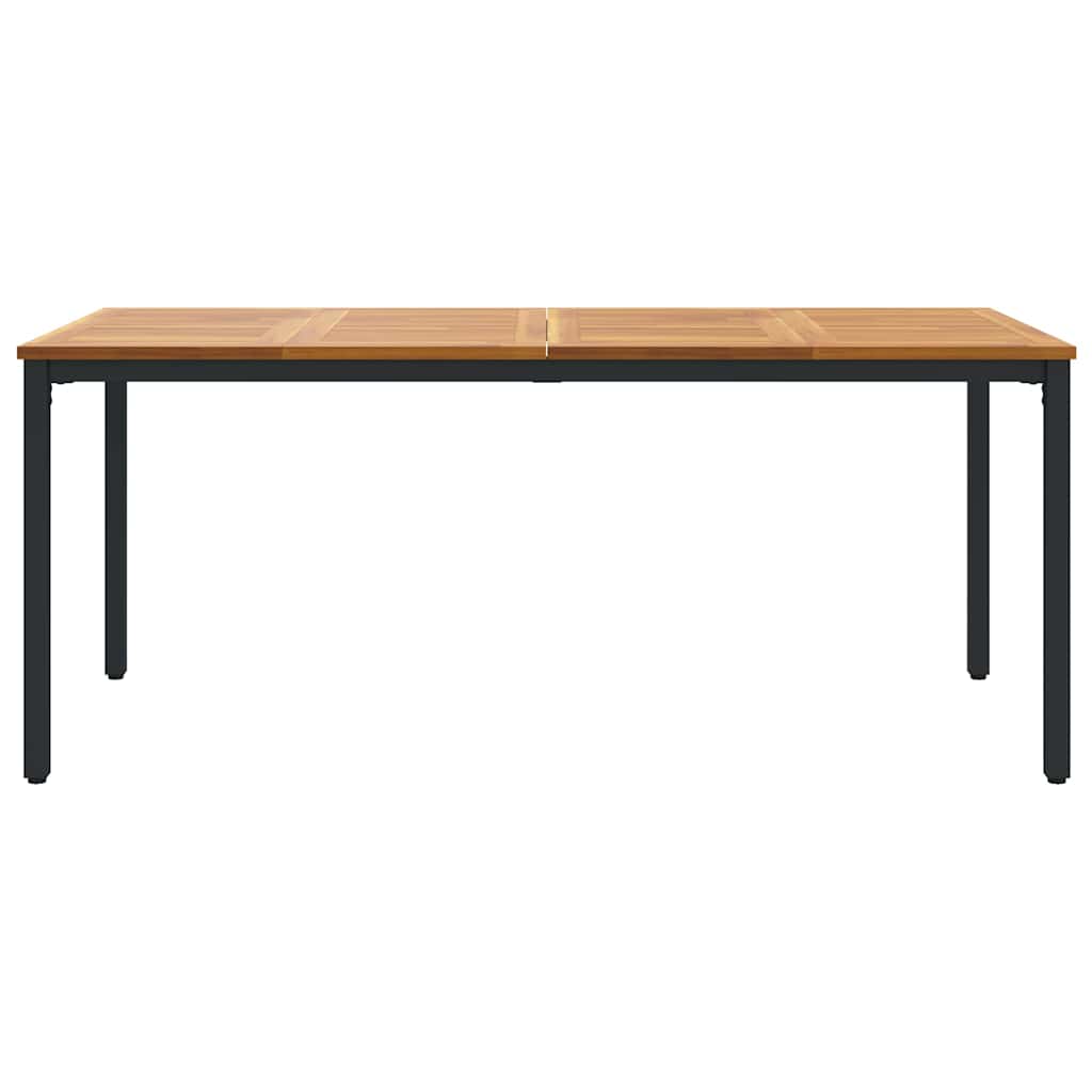 vidaXL Stół na Zewnątrz Naturalny i czarny 180 x 90 x 75 cm