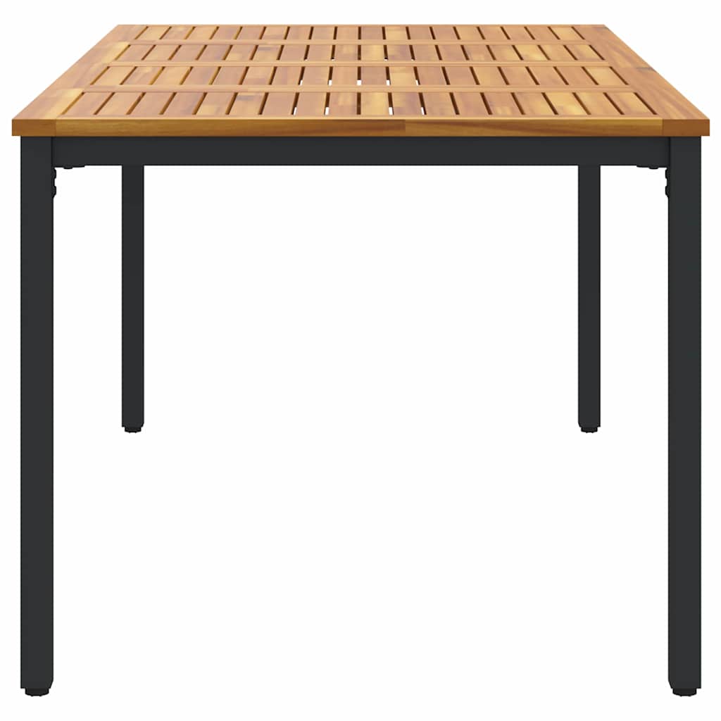 vidaXL Stół na Zewnątrz Naturalny i czarny 180 x 90 x 75 cm