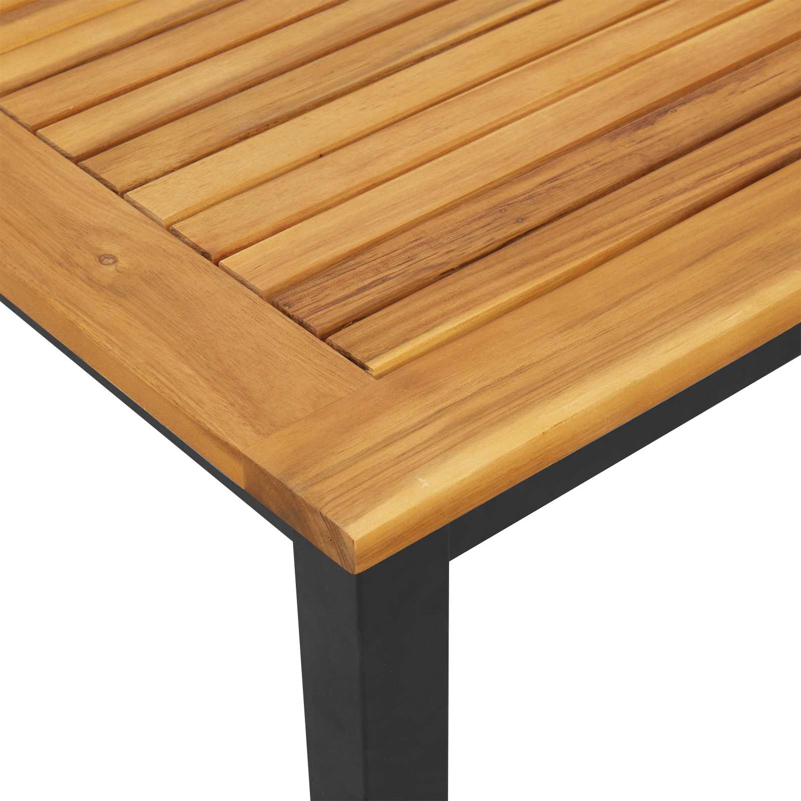 vidaXL Leżak Czarny 200 x 55 x 35 cm Lite Drewno Akacji
