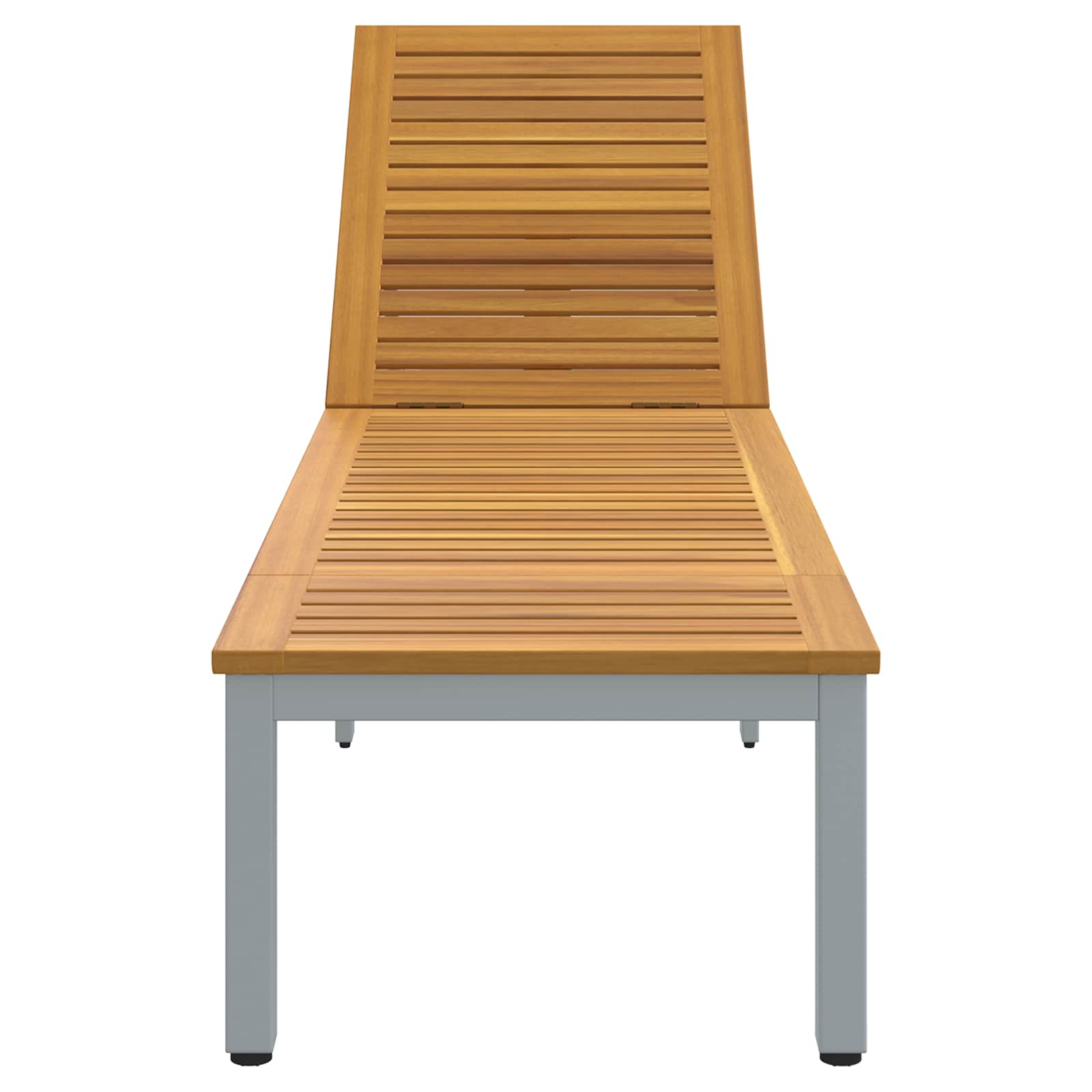 vidaXL Leżak Szary 200 x 55 x 35 cm Lite Drewno Akacji