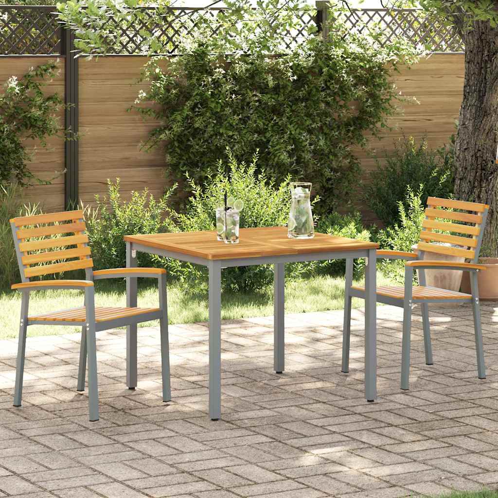 vidaXL Krzesło Ogrodowe 2 pcs Brązowy 56 x 57 x 87 cm