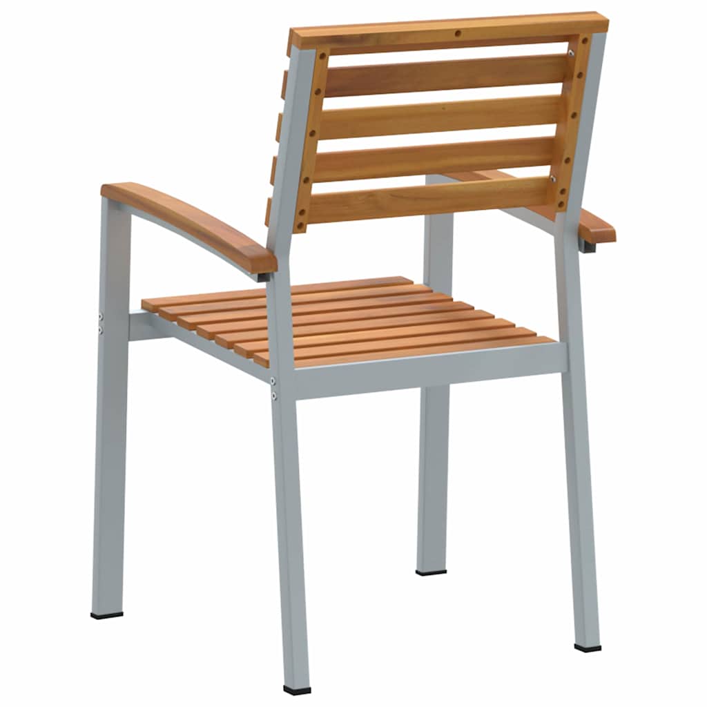vidaXL Krzesło Ogrodowe 2 pcs Brązowy 56 x 57 x 87 cm
