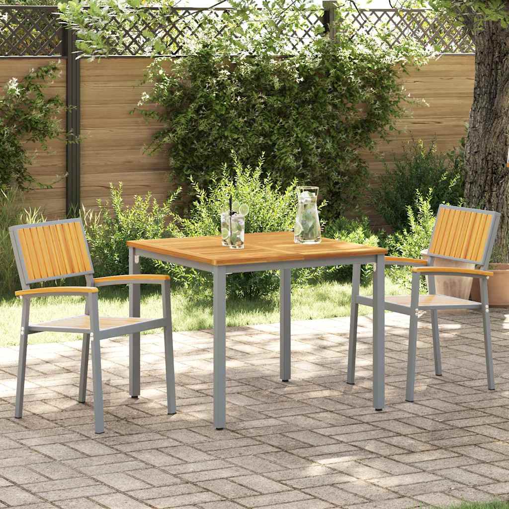 vidaXL Krzesło składane 2 pcs Brązowy 56 x 57 x 87 cm