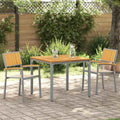 vidaXL Krzesło składane 2 pcs Brązowy 56 x 57 x 87 cm
