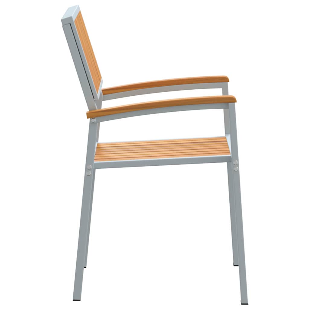 vidaXL Krzesło składane 2 pcs Brązowy 56 x 57 x 87 cm