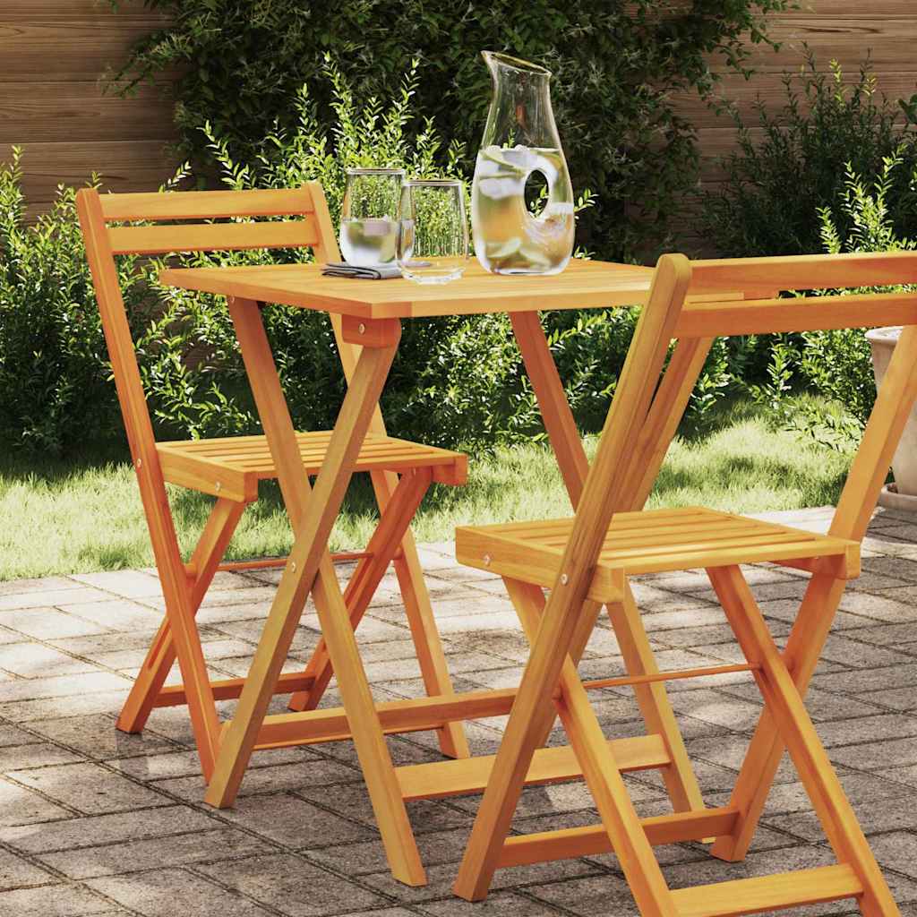 vidaXL Stół Ogrodowy Naturalny 60 x 60 x 72 cm Lite Drewno Akacji