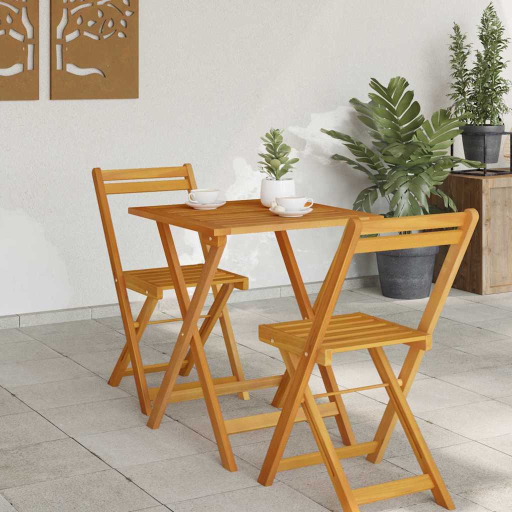 vidaXL Stół Ogrodowy Naturalny 60 x 60 x 72 cm Lite Drewno Akacji