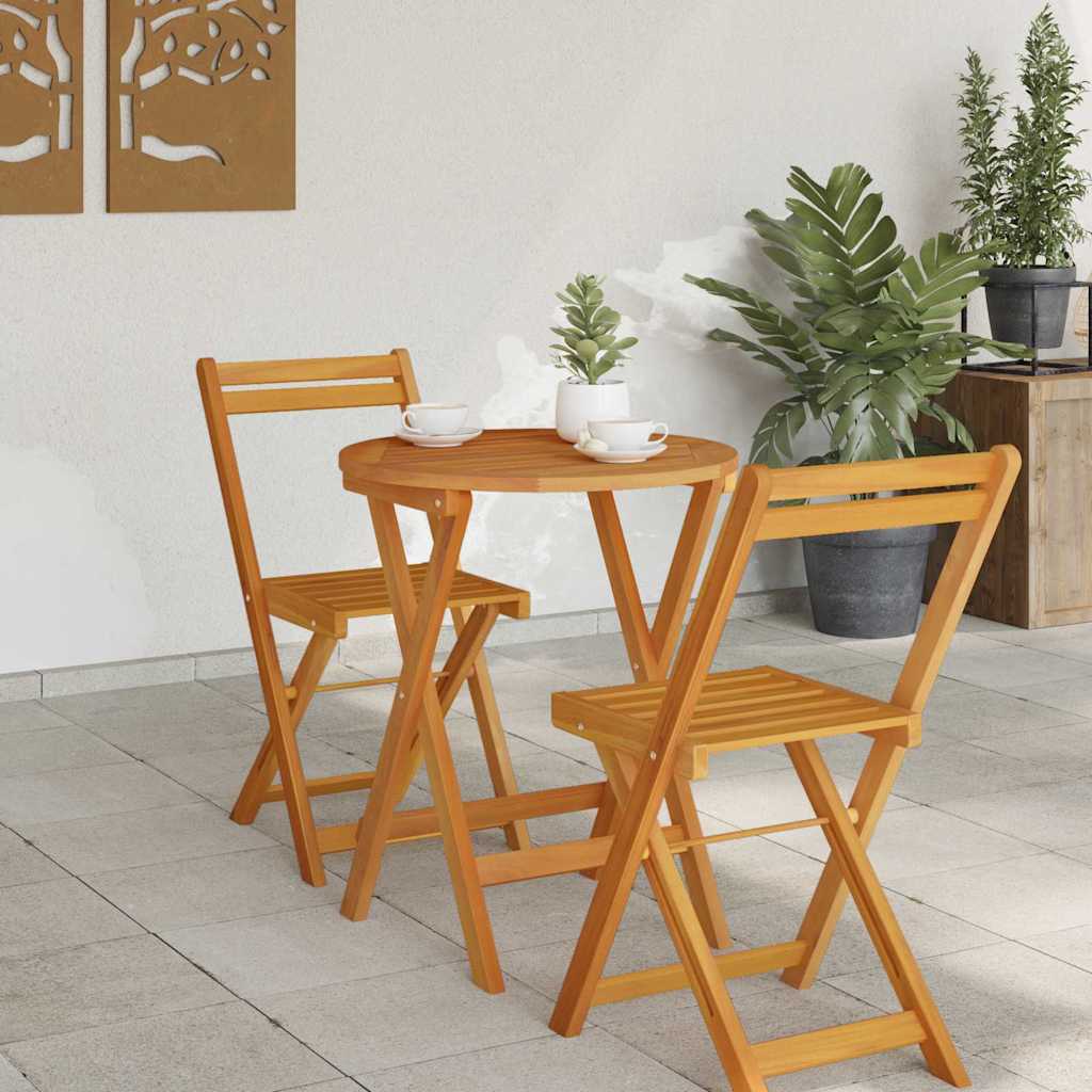 vidaXL Stół Ogrodowy Naturalny 60 x 60 x 72 cm Lite Drewno Akacji