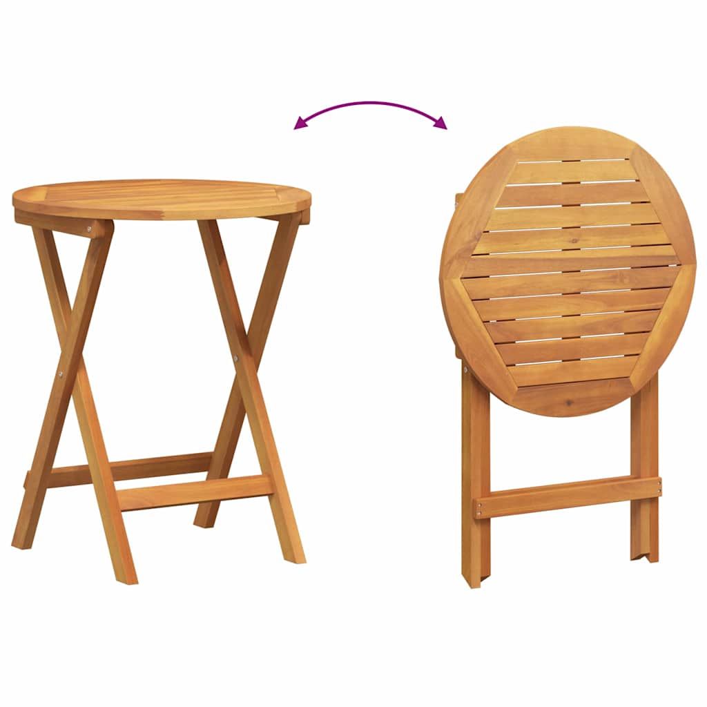 vidaXL Zestaw do jadalni w ogrodzie z poduszką 3 pcs Olej Naturalny