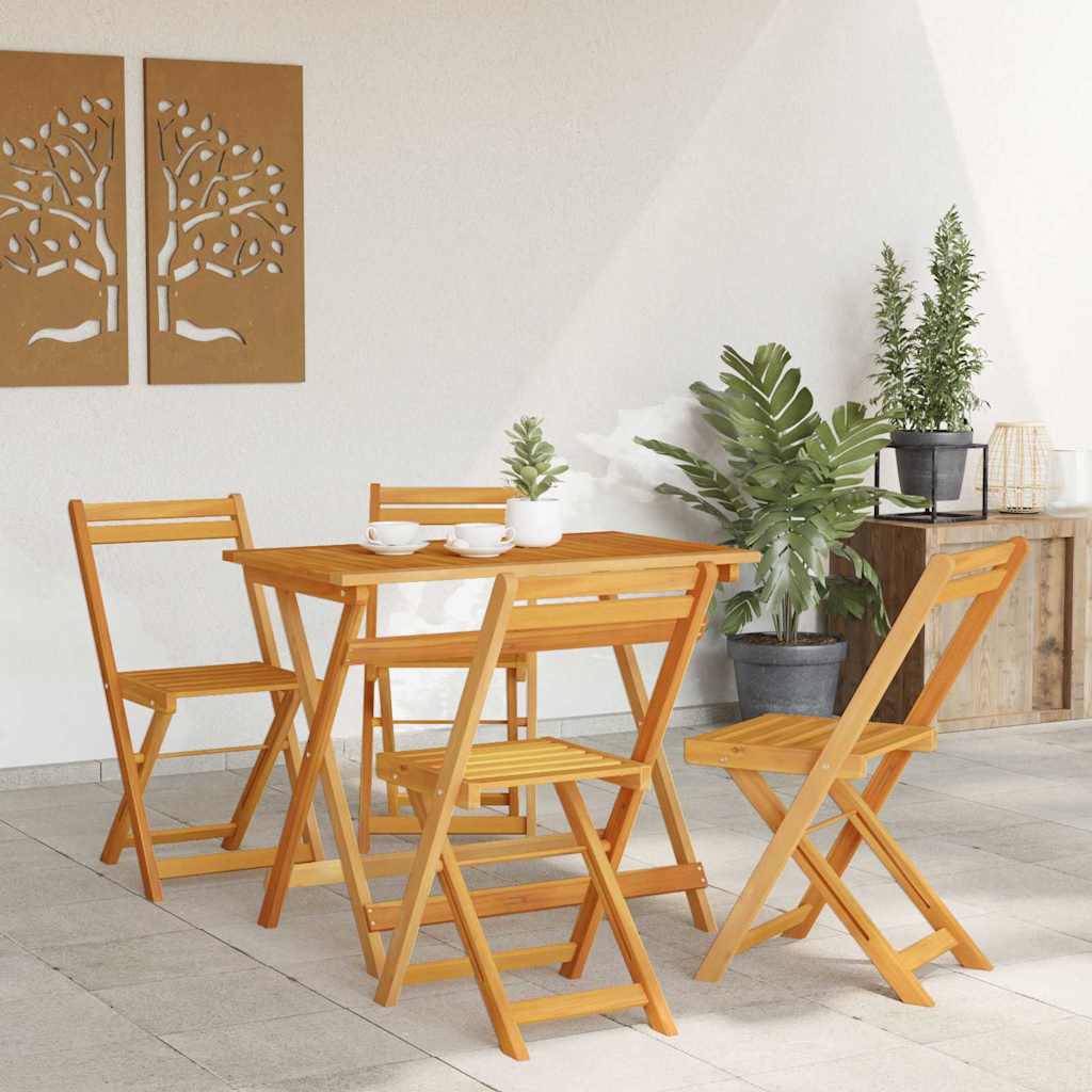 vidaXL Zestaw bistro 5 pcs Olej Naturalny Lite Drewno Akacji