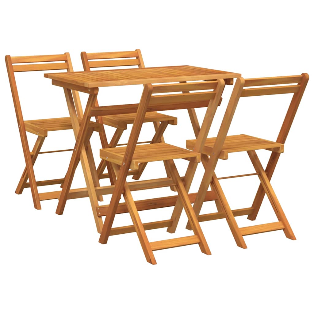 vidaXL Zestaw bistro 5 pcs Olej Naturalny Lite Drewno Akacji