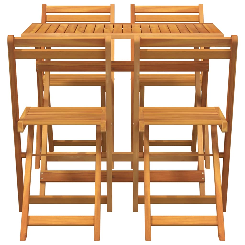 vidaXL Zestaw bistro 5 pcs Olej Naturalny Lite Drewno Akacji
