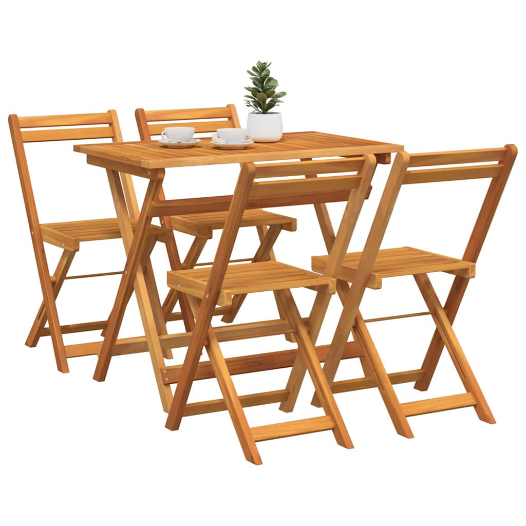 vidaXL Zestaw bistro 5 pcs Olej Naturalny Lite Drewno Akacji
