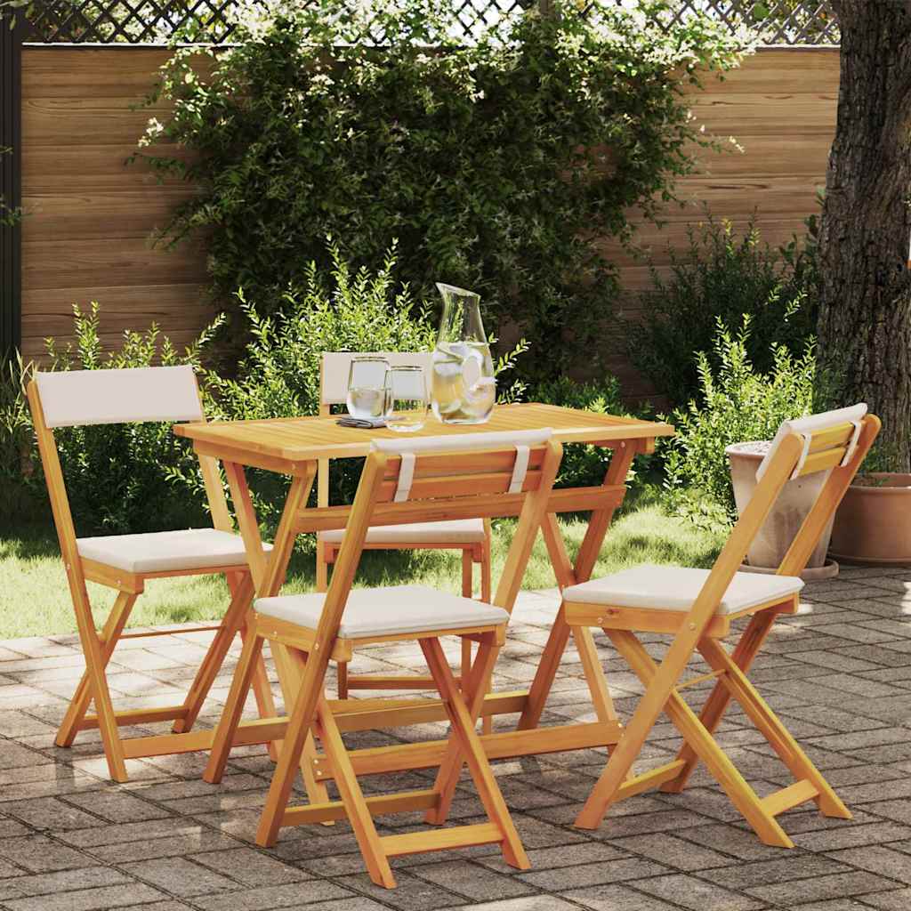 vidaXL Zestaw bistro 5 pcs Olej Naturalny Lite Drewno Akacji