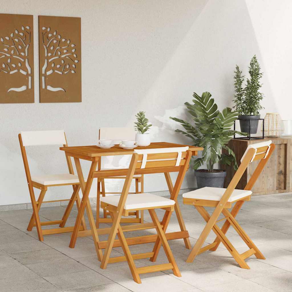 vidaXL Zestaw bistro 5 pcs Olej Naturalny Lite Drewno Akacji