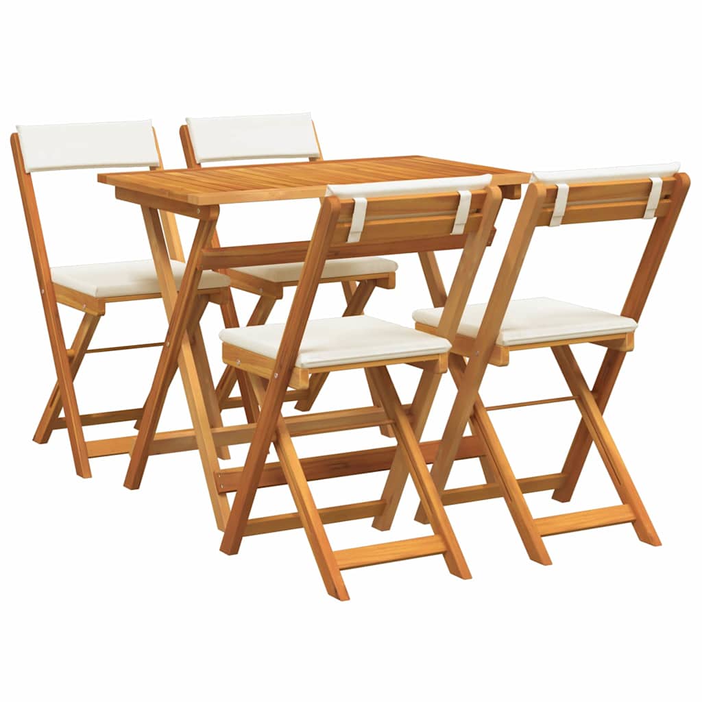 vidaXL Zestaw bistro 5 pcs Olej Naturalny Lite Drewno Akacji