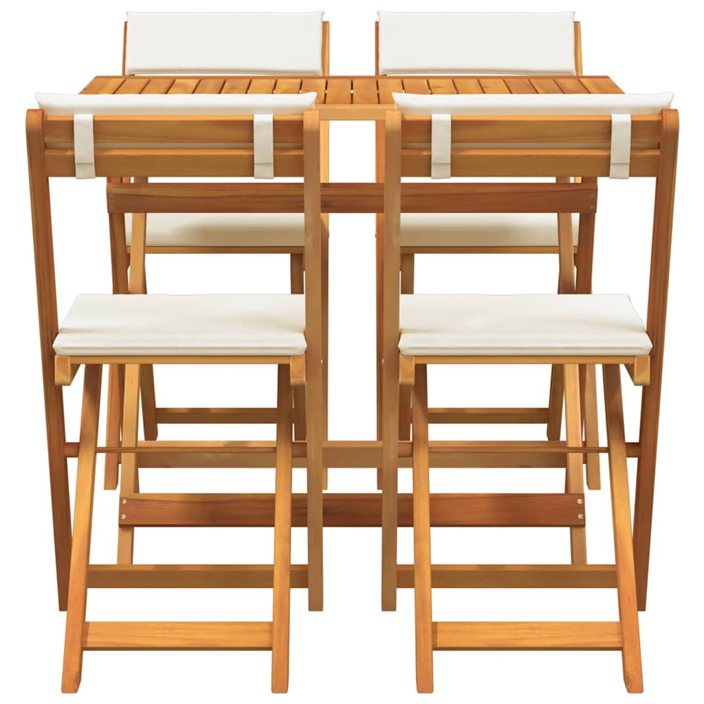 vidaXL Zestaw bistro 5 pcs Olej Naturalny Lite Drewno Akacji