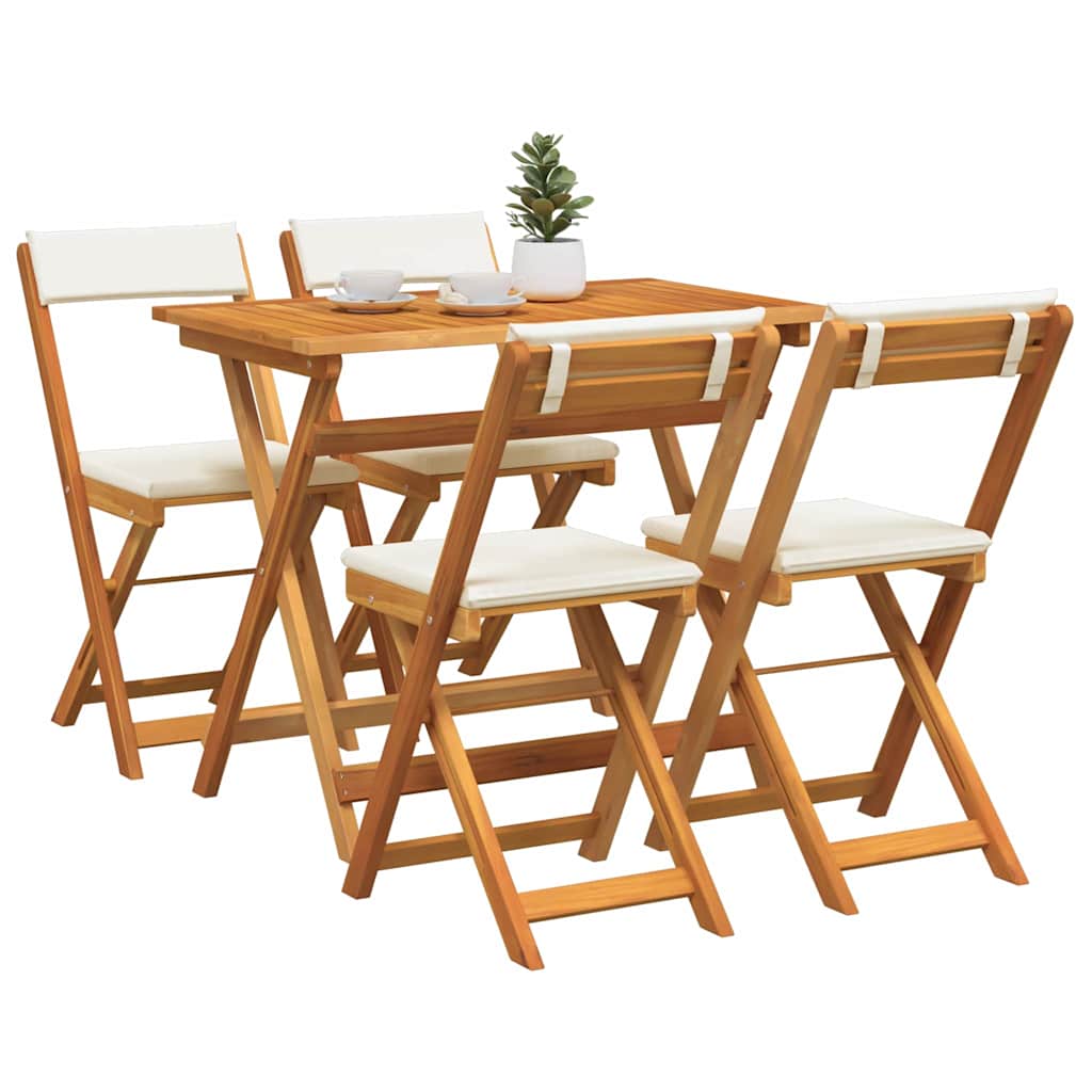 vidaXL Zestaw bistro 5 pcs Olej Naturalny Lite Drewno Akacji