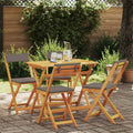 vidaXL Zestaw bistro 5 pcs Olej Naturalny Lite Drewno Akacji
