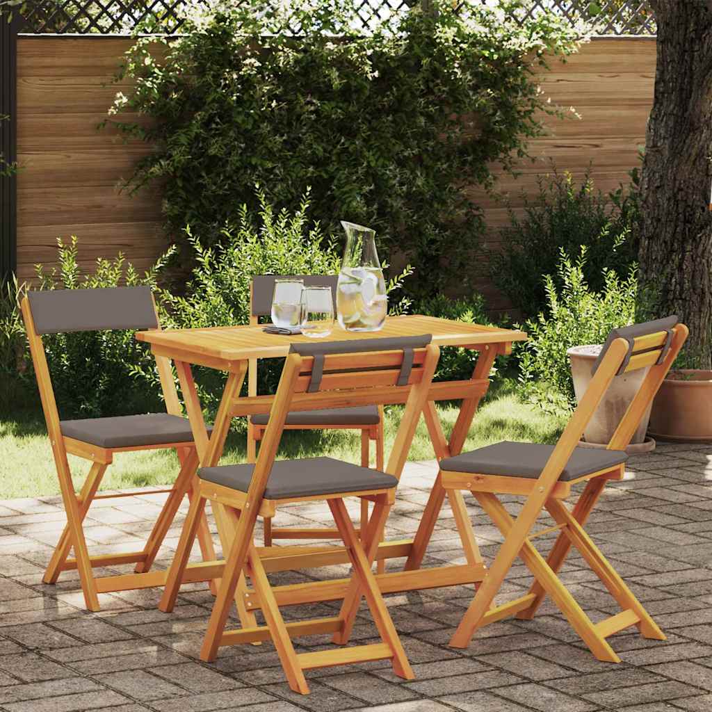 vidaXL Zestaw bistro 5 pcs Olej Naturalny Lite Drewno Akacji