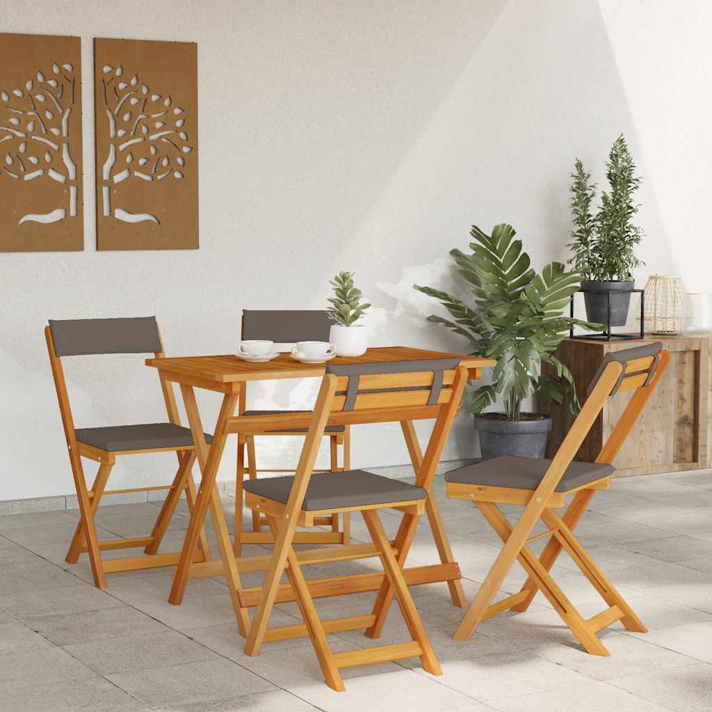 vidaXL Zestaw bistro 5 pcs Olej Naturalny Lite Drewno Akacji