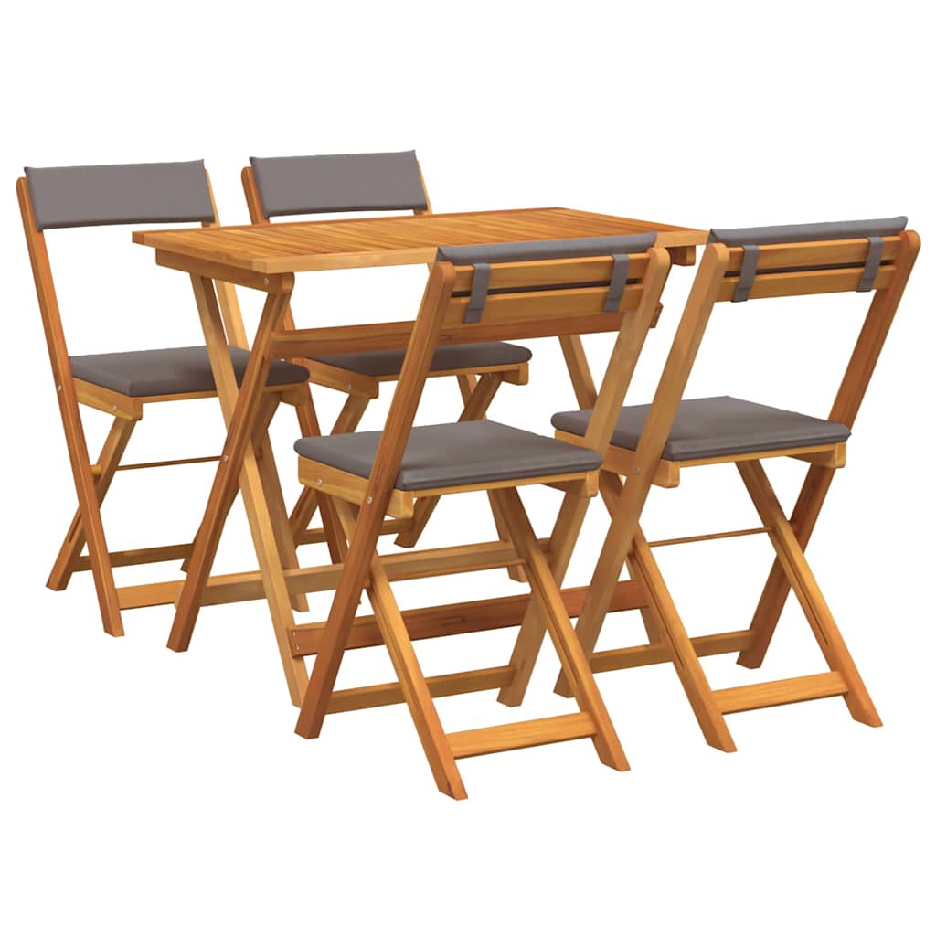 vidaXL Zestaw bistro 5 pcs Olej Naturalny Lite Drewno Akacji