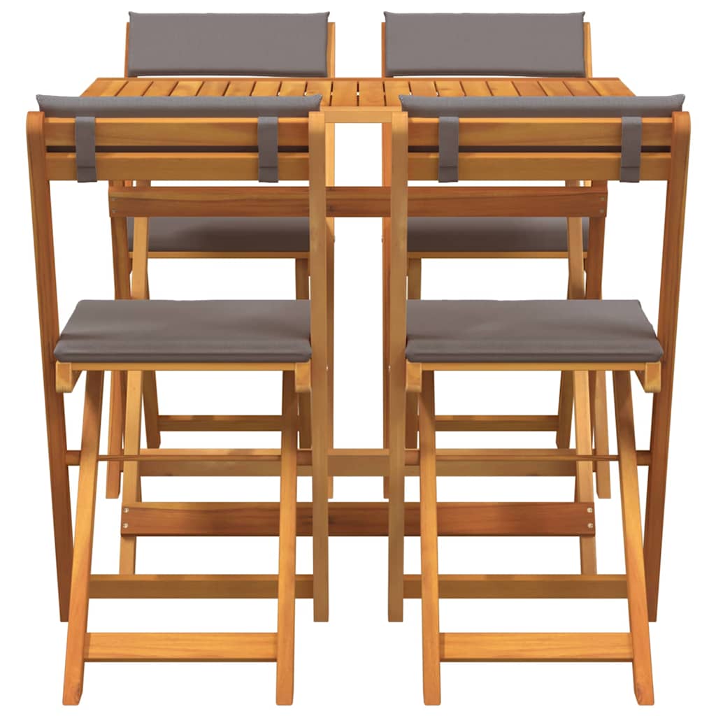 vidaXL Zestaw bistro 5 pcs Olej Naturalny Lite Drewno Akacji