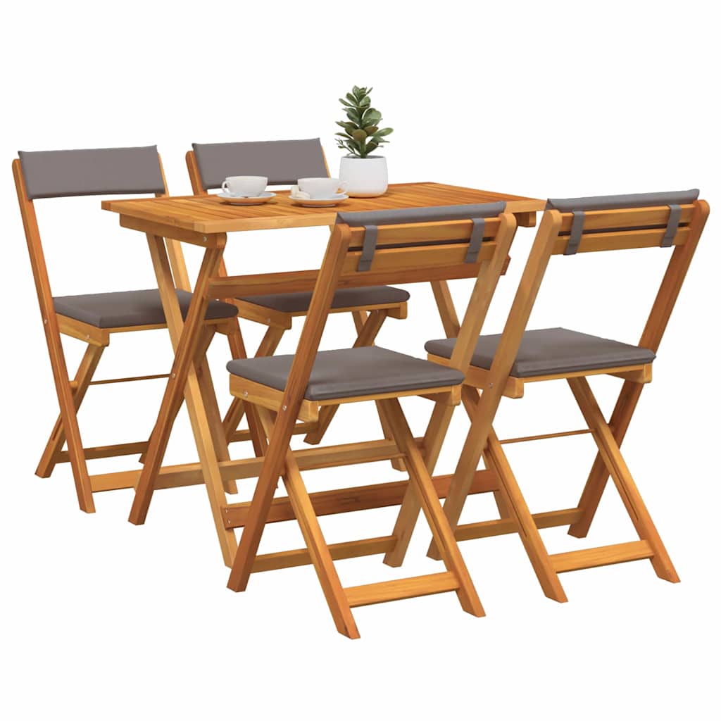 vidaXL Zestaw bistro 5 pcs Olej Naturalny Lite Drewno Akacji