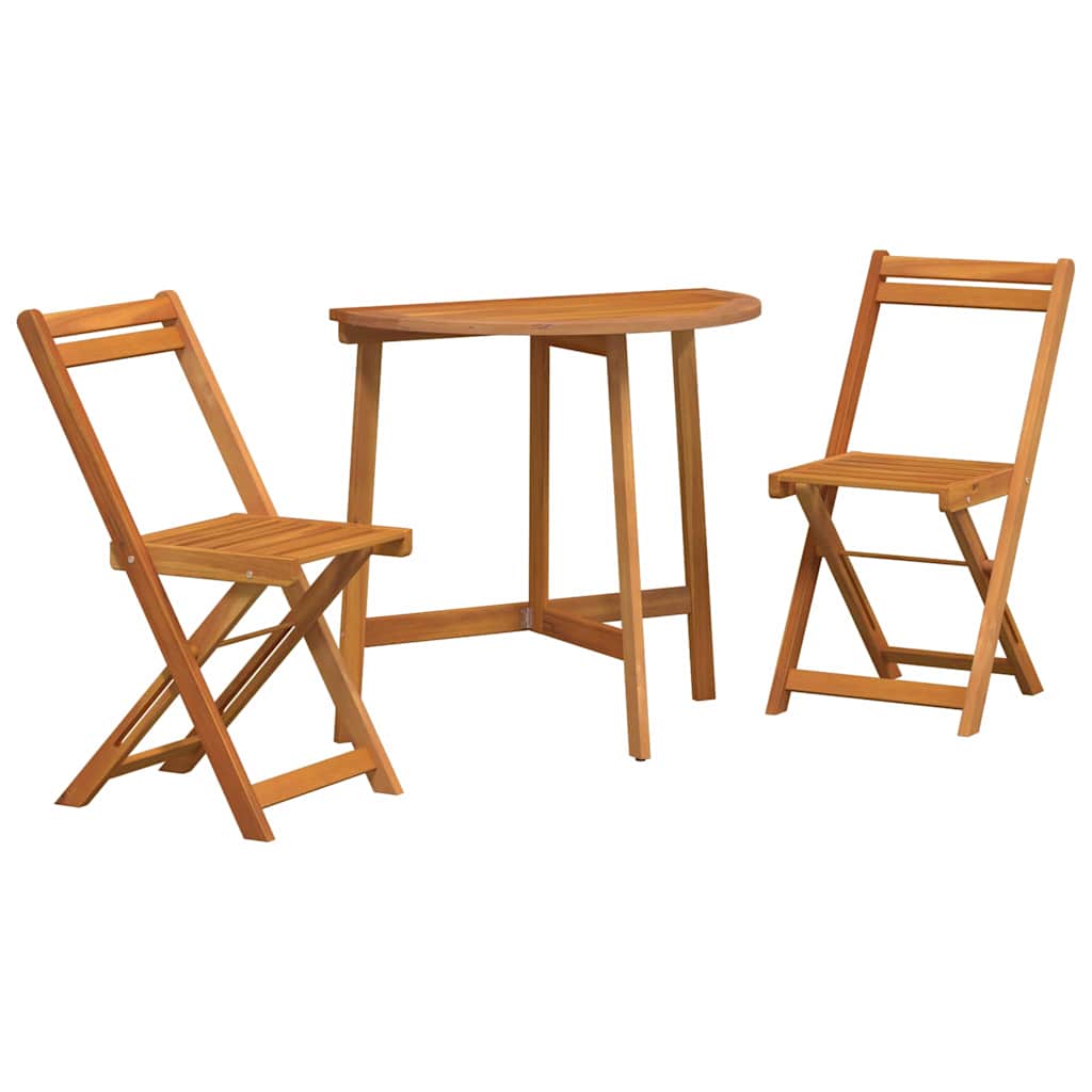 vidaXL Zestaw bistro 3 pcs Olej Naturalny Lite Drewno Akacji