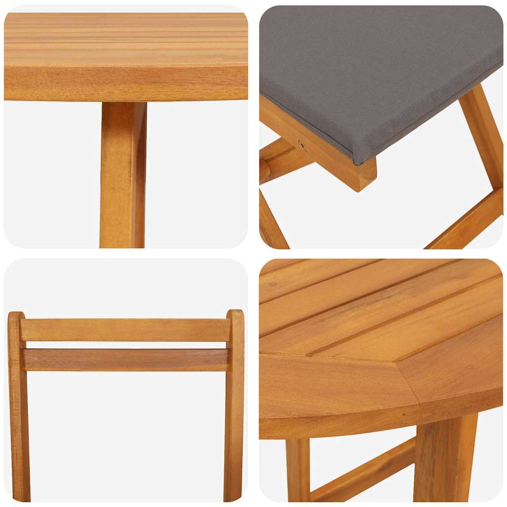 vidaXL Zestaw bistro 3 pcs Olej Naturalny Lite Drewno Akacji
