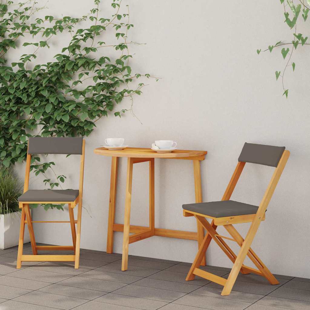 vidaXL Zestaw bistro 3 pcs Olej Naturalny Lite Drewno Akacji