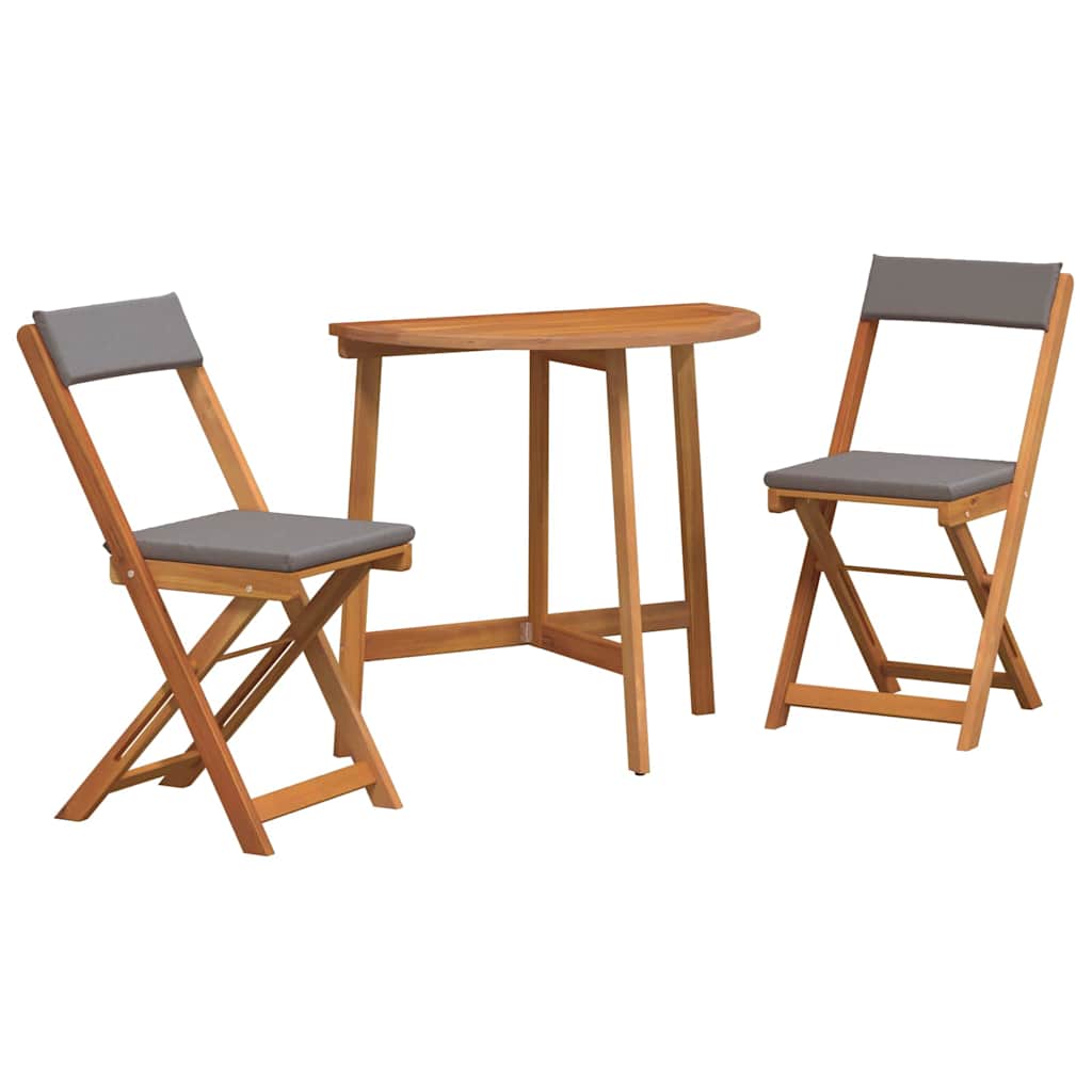 vidaXL Zestaw bistro 3 pcs Olej Naturalny Lite Drewno Akacji