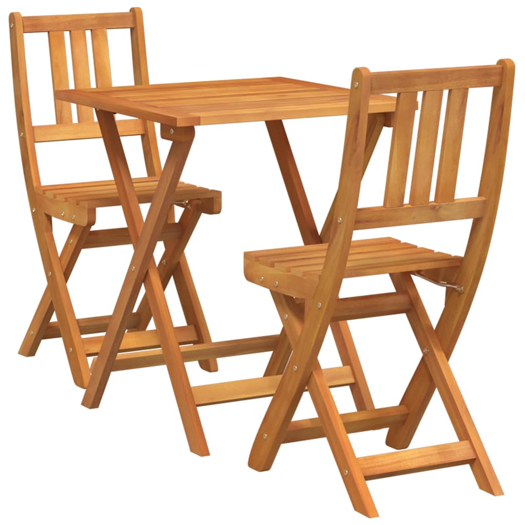 vidaXL Zestaw bistro 3 pcs Olej Naturalny Lite Drewno Akacji