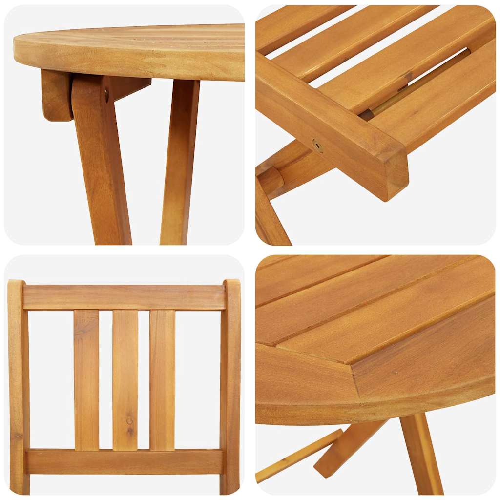 vidaXL Zestaw bistro 3 pcs Olej Naturalny Lite Drewno Akacji