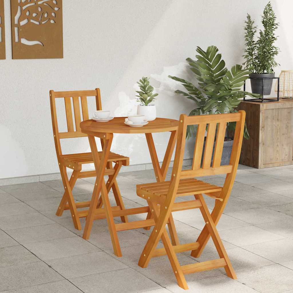 vidaXL Zestaw bistro 3 pcs Olej Naturalny Lite Drewno Akacji