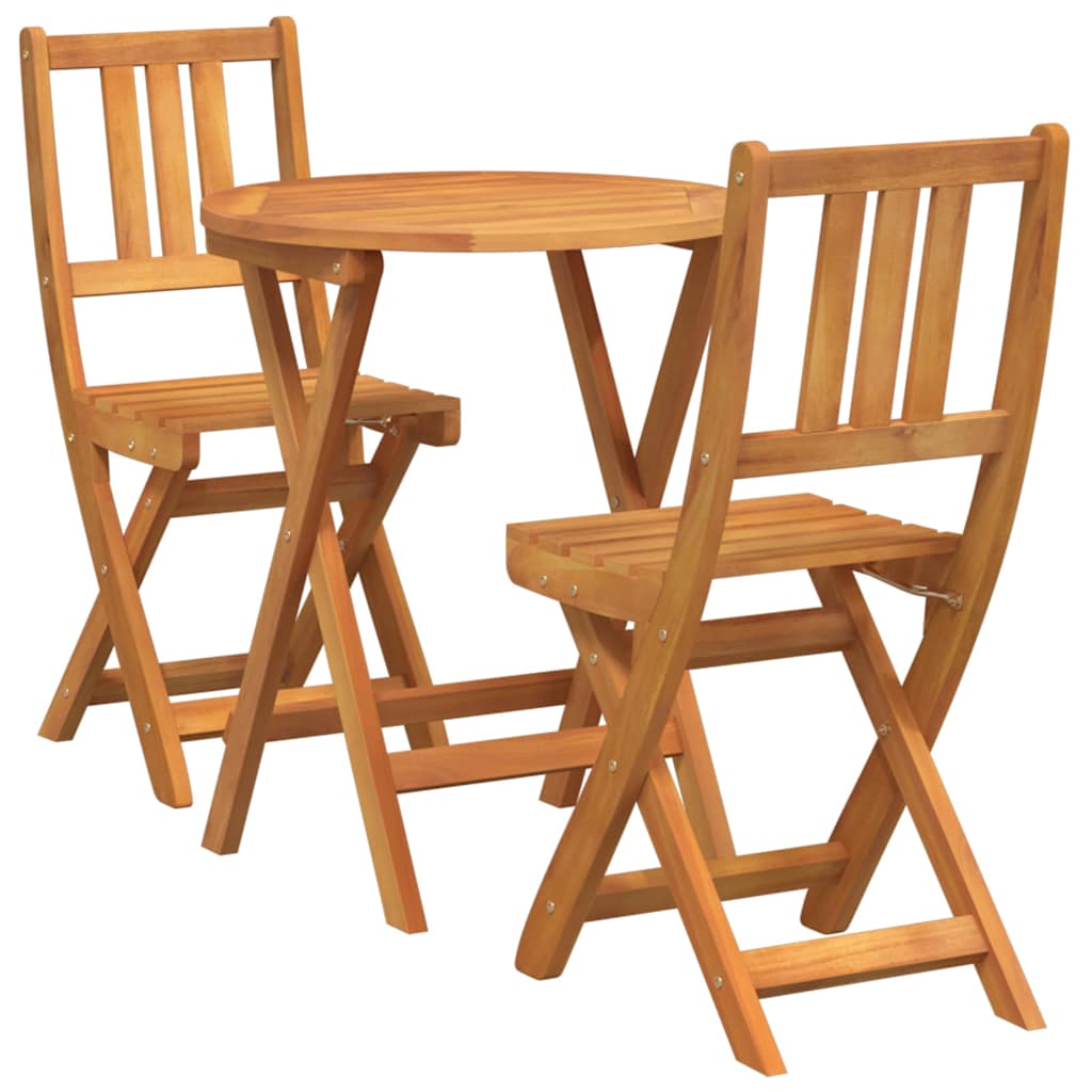 vidaXL Zestaw bistro 3 pcs Olej Naturalny Lite Drewno Akacji
