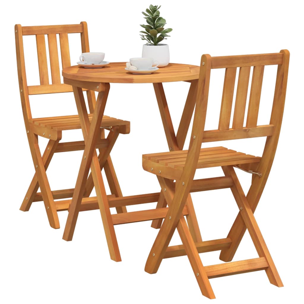 vidaXL Zestaw bistro 3 pcs Olej Naturalny Lite Drewno Akacji