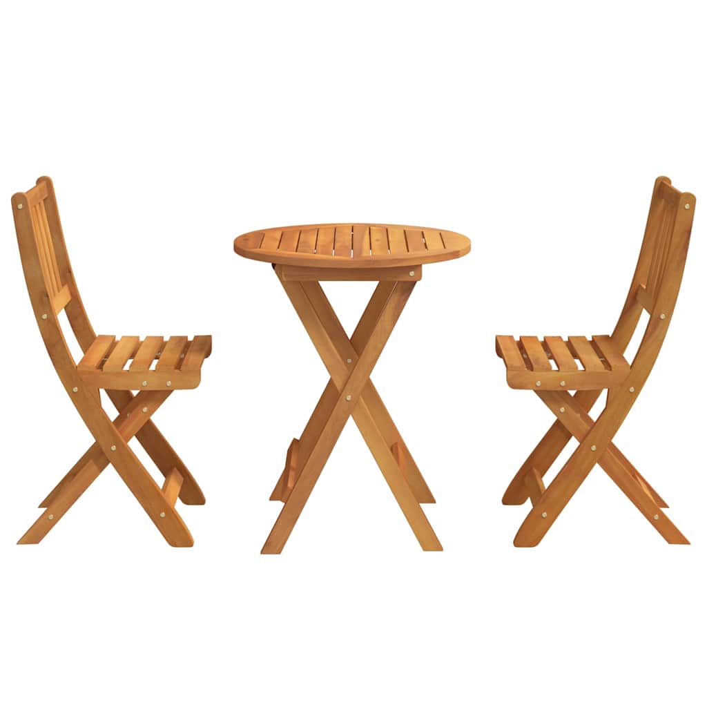 vidaXL Zestaw bistro 3 pcs Olej Naturalny Lite Drewno Akacji