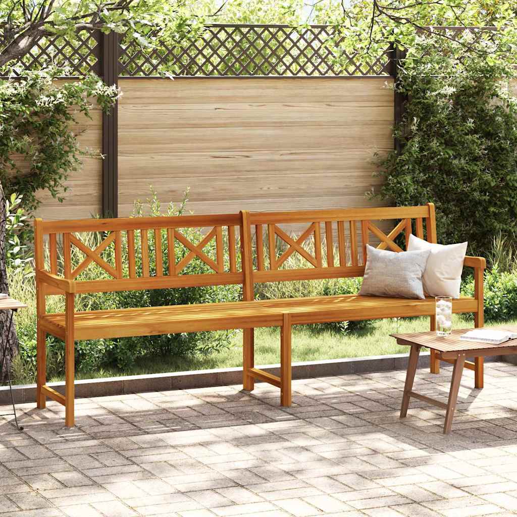 vidaXL Ławka ogrodowa naturalny 220 x 56 x 90 cm Lite Drewno Akacji