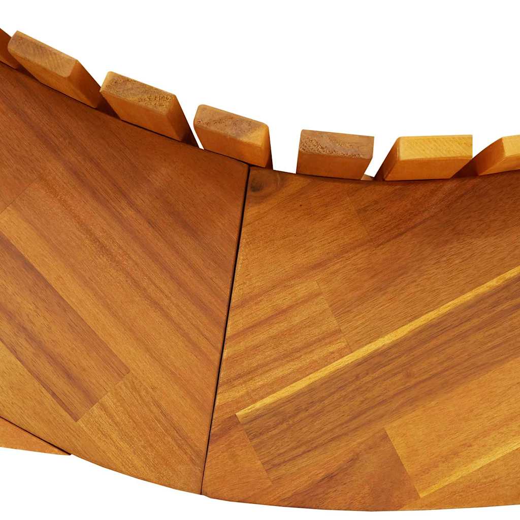 vidaXL Leżak 2-osoba 2 pcs Brązowy 154 x 60 x 74 cm Lite Drewno Akacji
