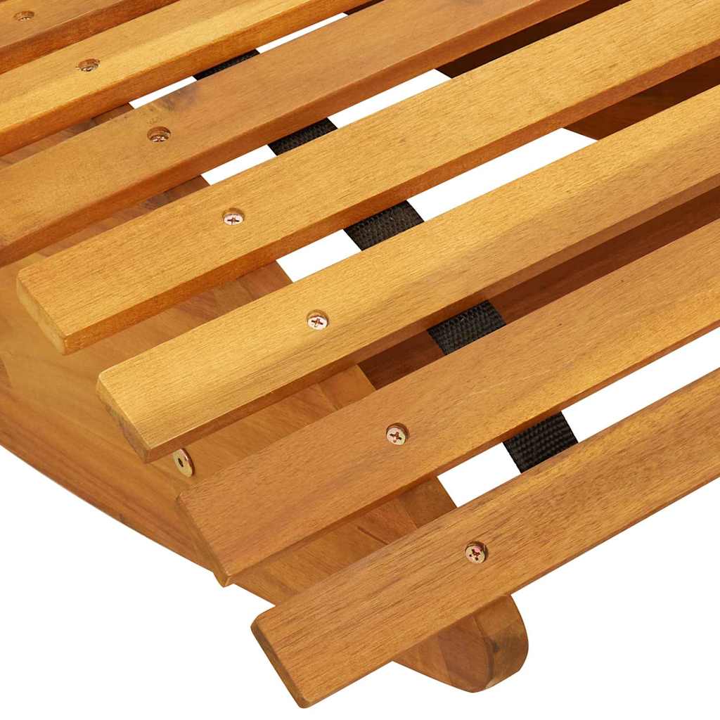 vidaXL Leżak 2-osoba 2 pcs Brązowy 154 x 60 x 74 cm Lite Drewno Akacji