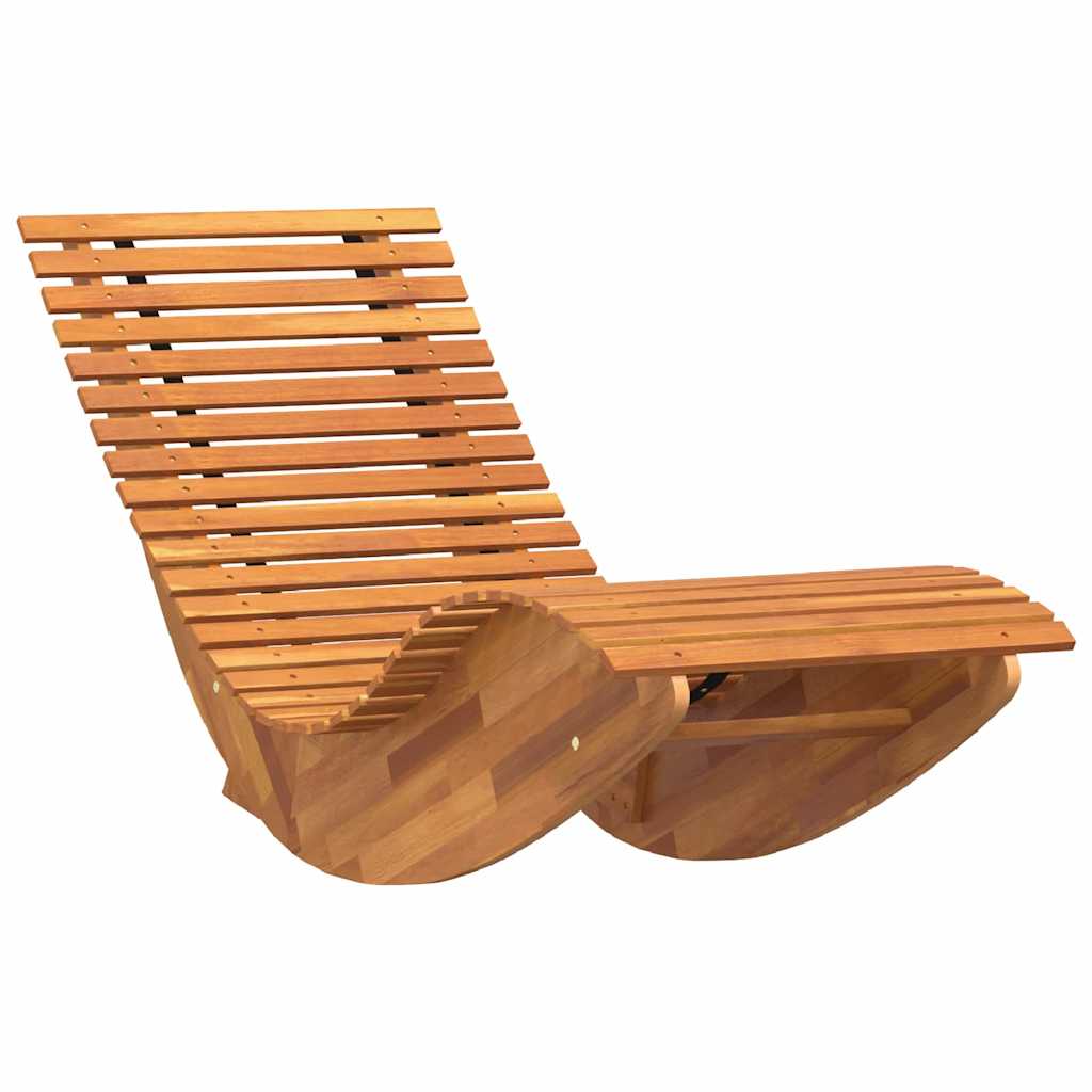 vidaXL Leżak 2-osoba 2 pcs Brązowy 154 x 60 x 74 cm Lite Drewno Akacji
