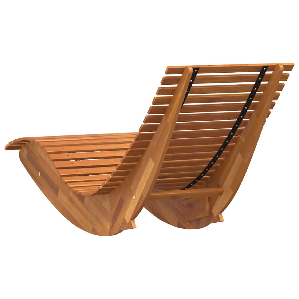 vidaXL Leżak 2-osoba 2 pcs Brązowy 154 x 60 x 74 cm Lite Drewno Akacji