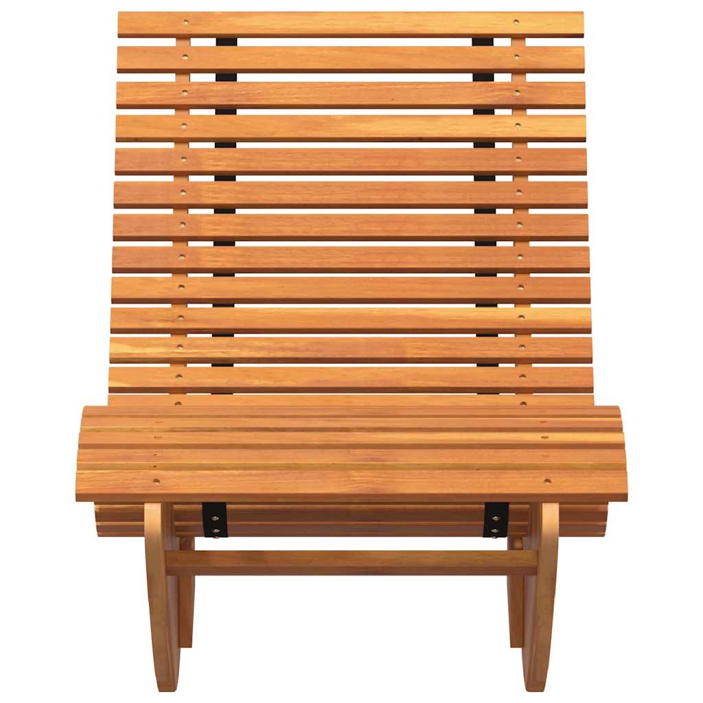 vidaXL Leżak 2-osoba 2 pcs Brązowy 154 x 60 x 74 cm Lite Drewno Akacji