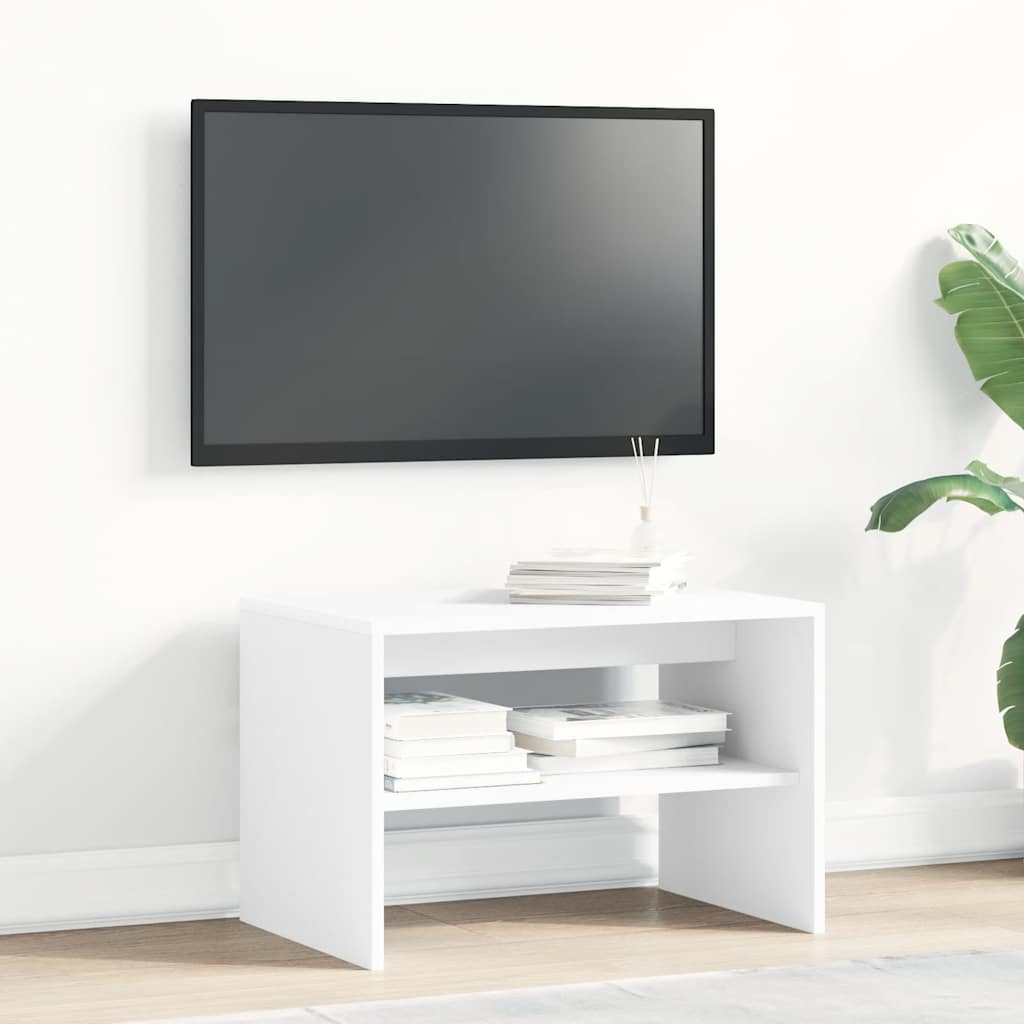 vidaXL Szafka RTV Biała 60x40x40 cm Drewno klejone