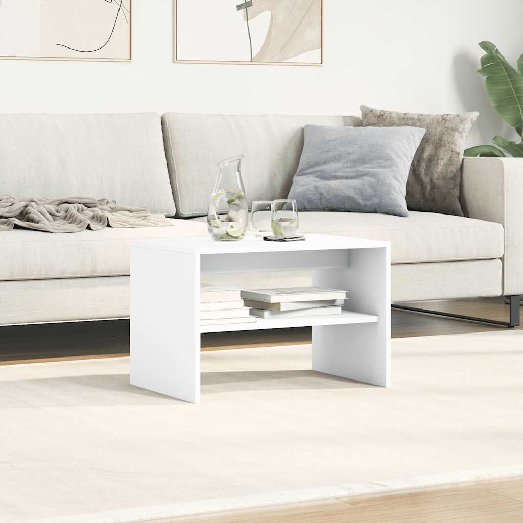 vidaXL Szafka RTV Biała 60x40x40 cm Drewno klejone