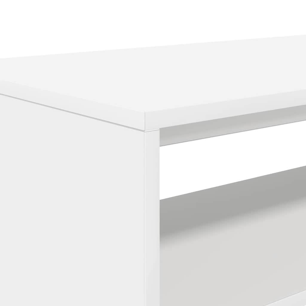 vidaXL Szafka RTV Biała 60x40x40 cm Drewno klejone