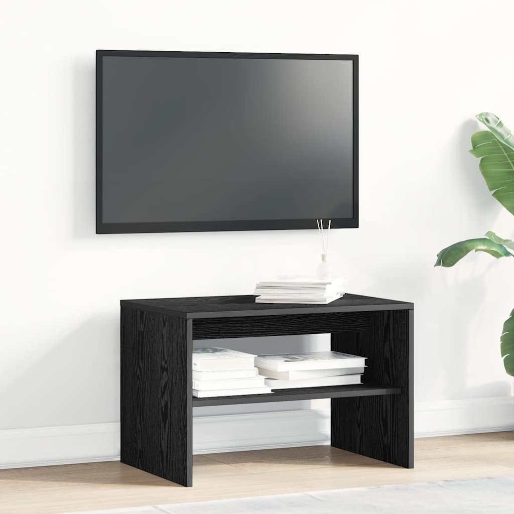 vidaXL Szafka RTV Czarny Dąb 60x40x40 cm Drewno klejone