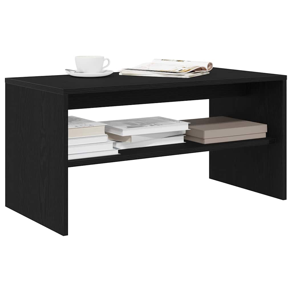 vidaXL Szafka RTV Czarny Dąb 80x40x40 cm Drewno klejone