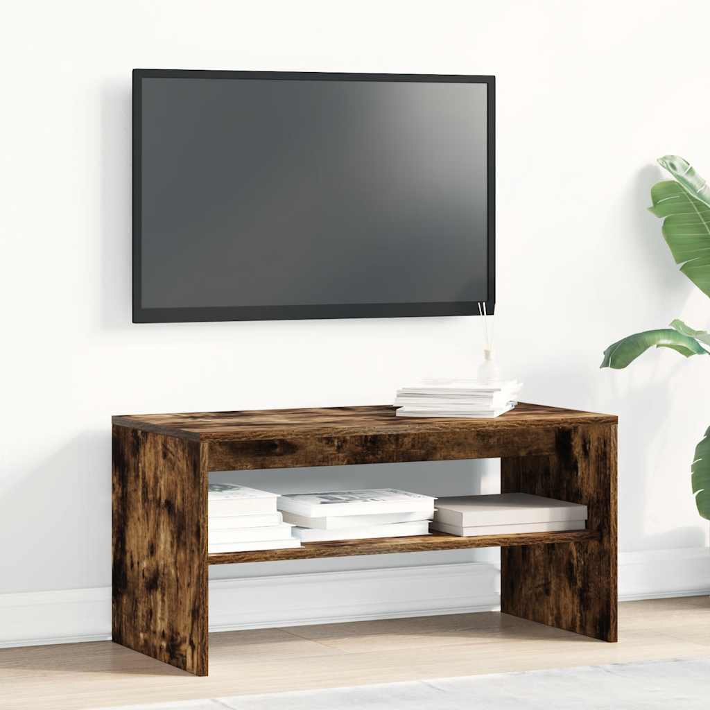 vidaXL Szafka pod telewizor, przydymiony dąb, 80x40x40 cm